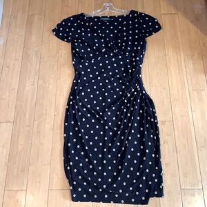 Lauren Ralph Lauren Knee Length Polka Dot Dress with flutter sleeve Size 12